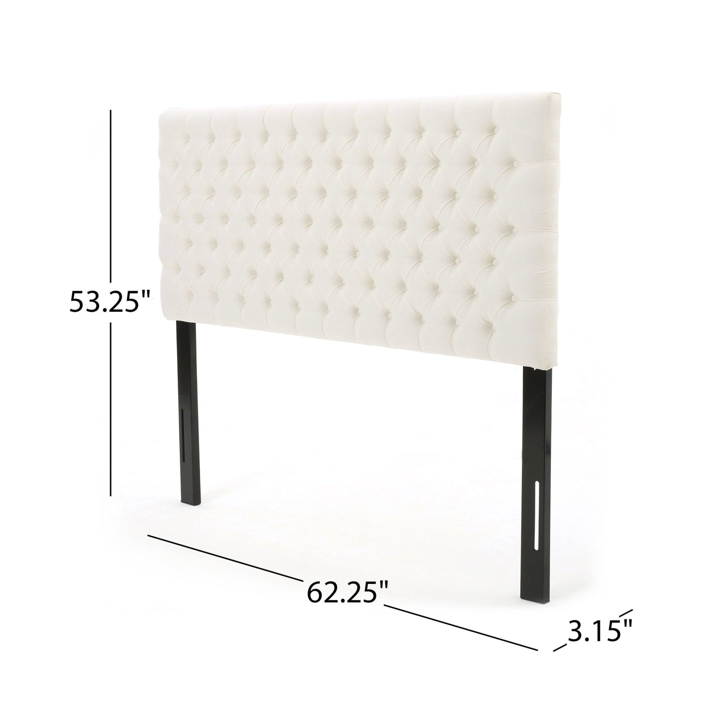 Headboard with Diamond Tufted Design