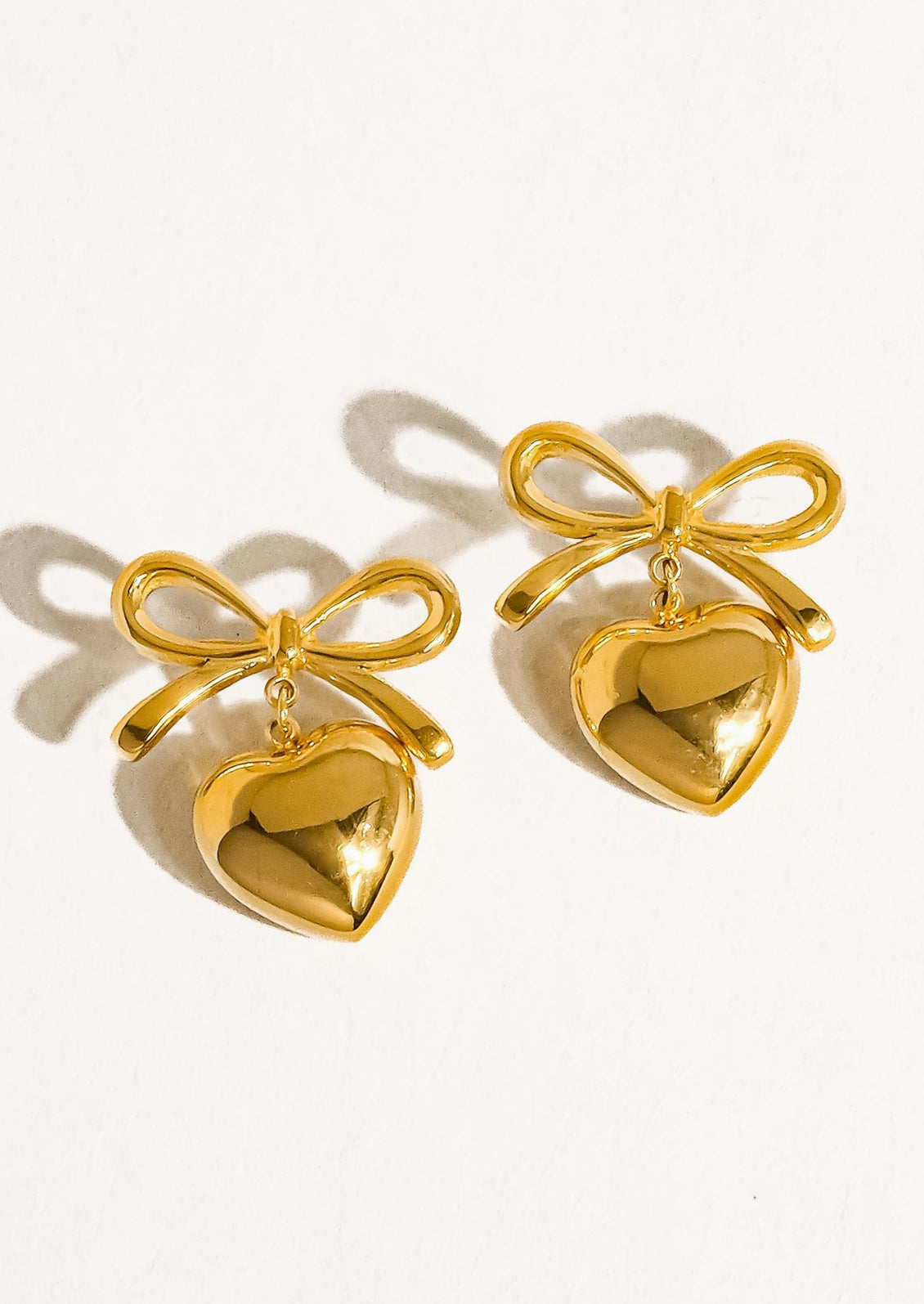 Bow & Heart Earrings