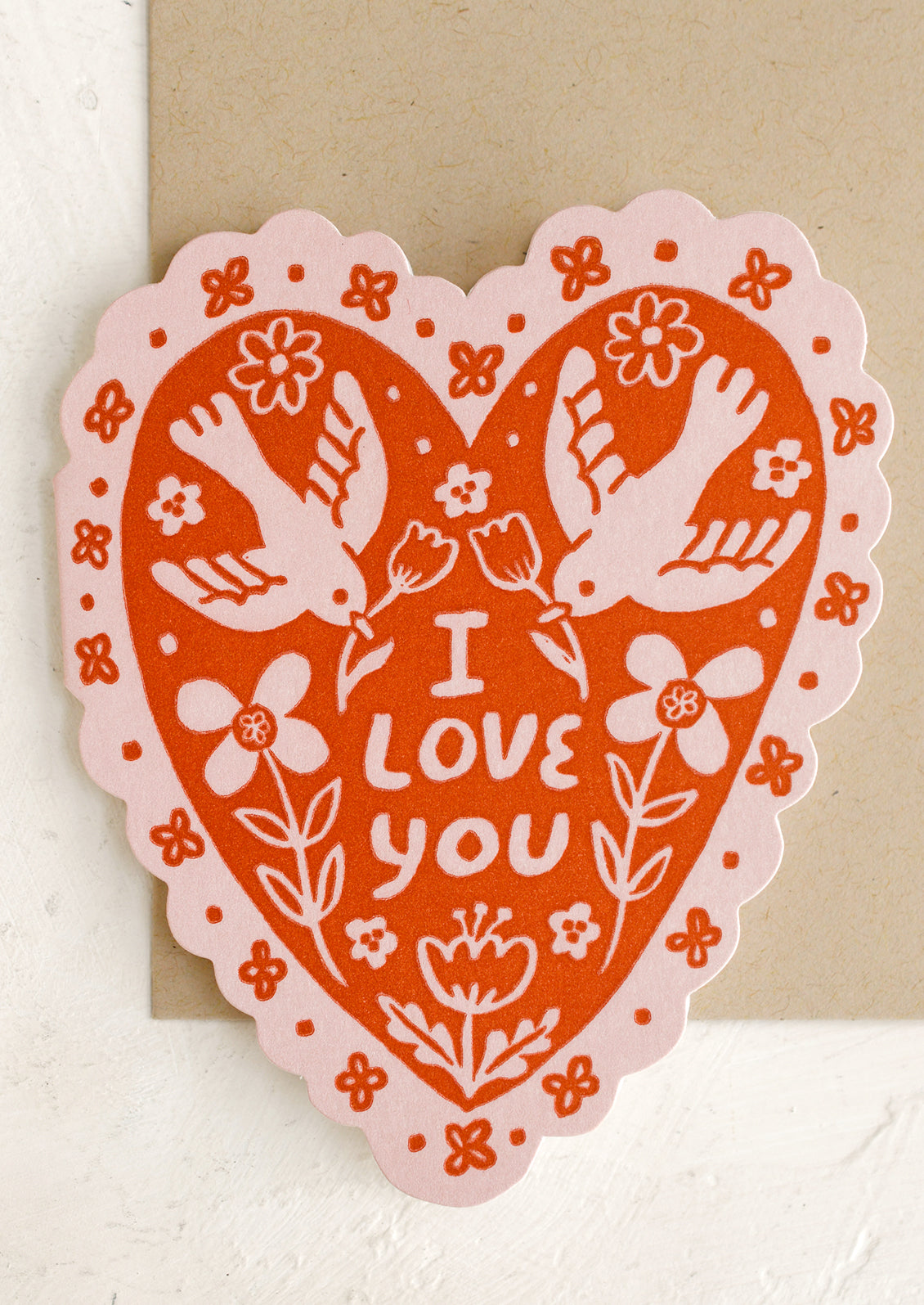 Heart Shaped I Love You Card