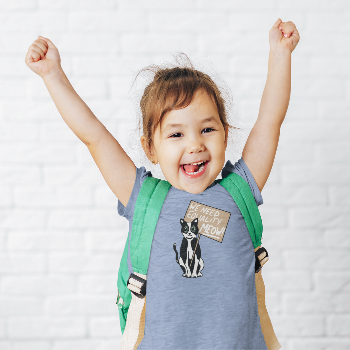We Need Equality Meow Onesie + Kids Tee