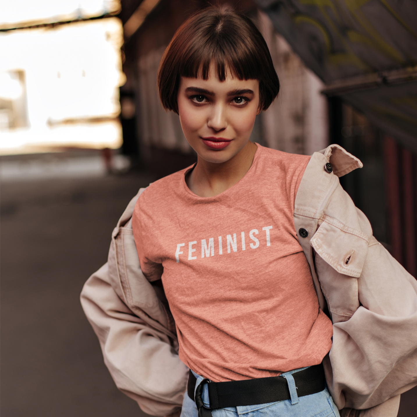 Coral Feminist Unisex Tee