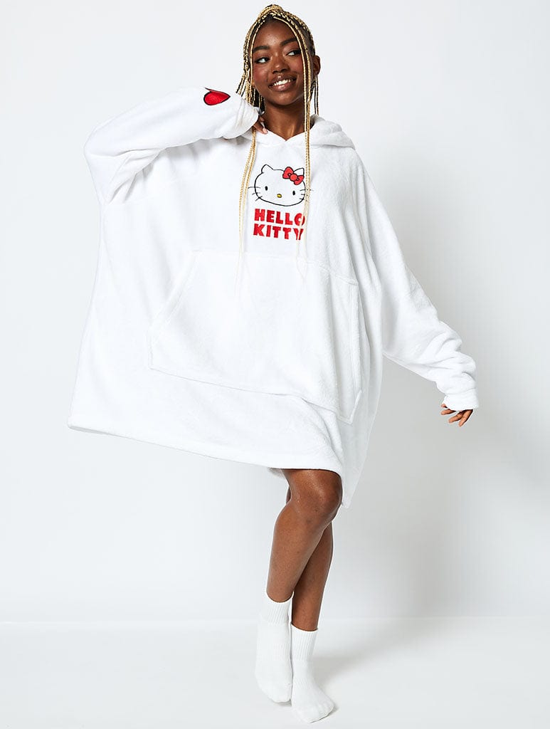 Hello Kitty x Skinnydip Blanket Hoodie in White