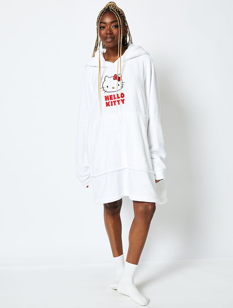 Hello Kitty x Skinnydip Blanket Hoodie in White