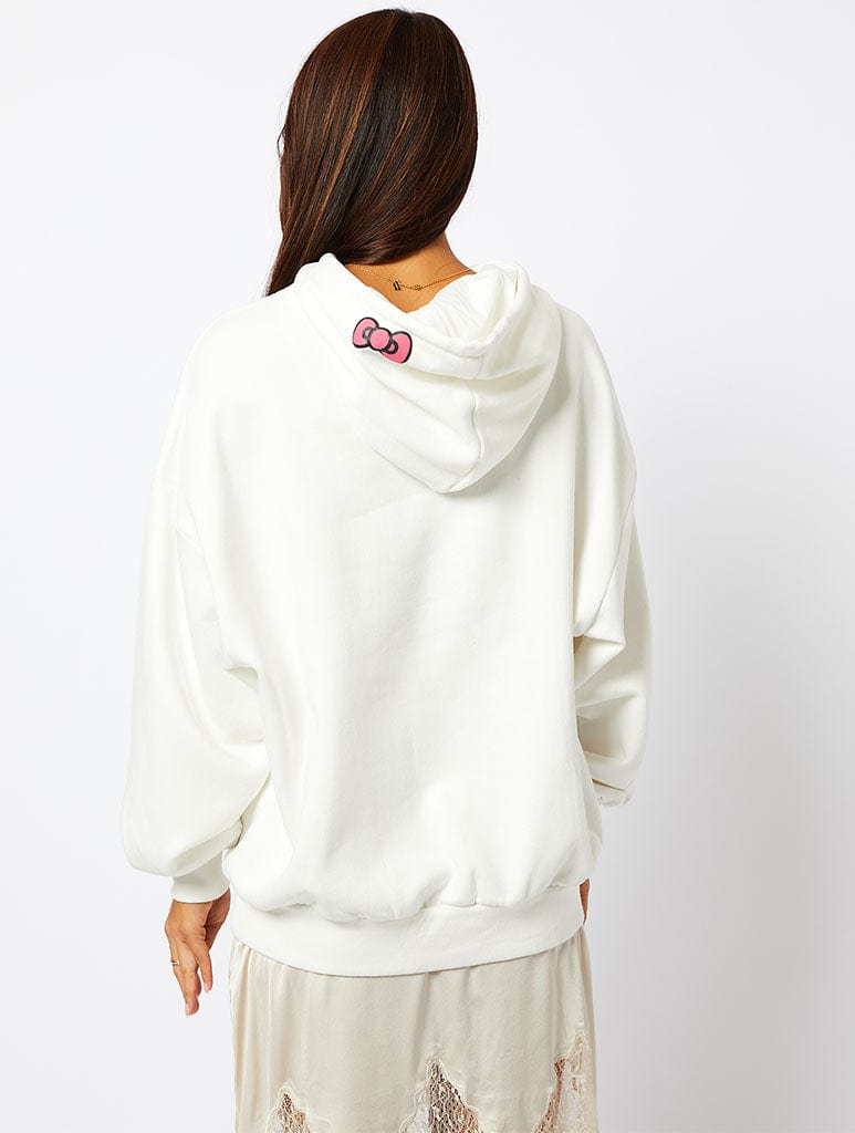 Hello Kitty x Skinnydip Fruit Hoodie in Ecru