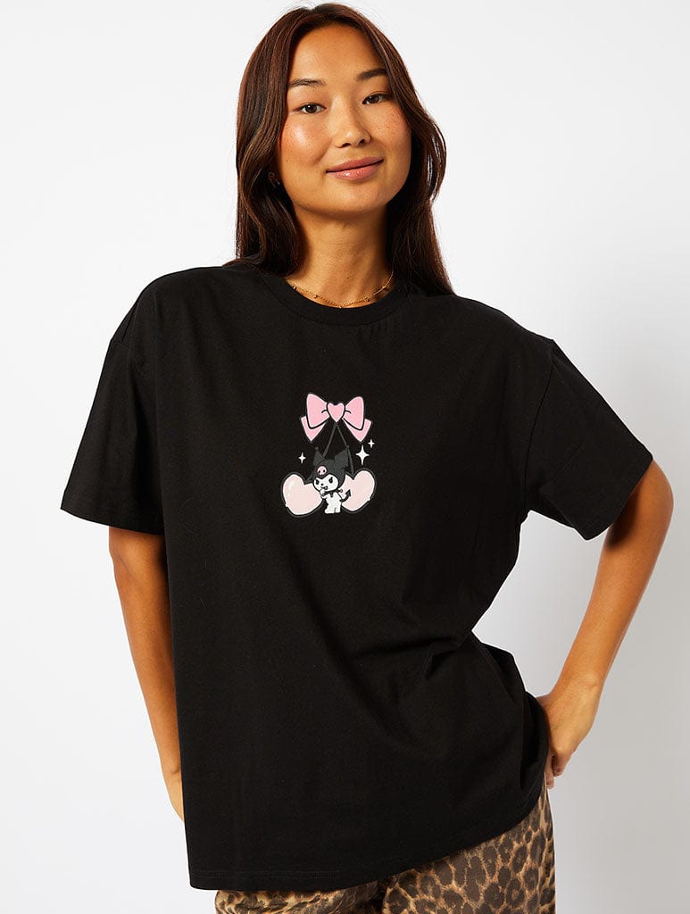 Hello Kitty x Skinnydip Kuromi Teddy T-Shirt in Black