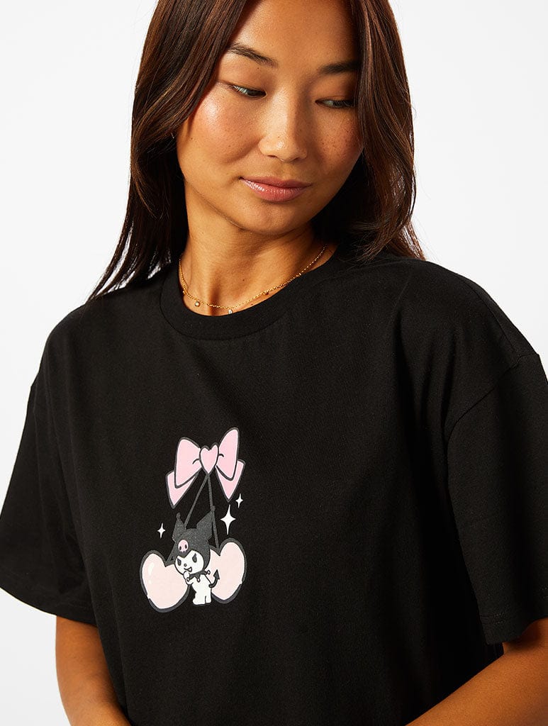 Hello Kitty x Skinnydip Kuromi Teddy T-Shirt in Black