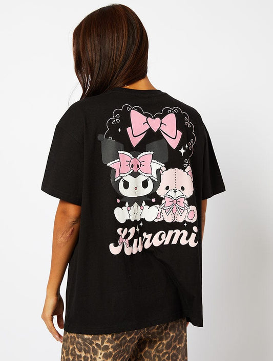 Hello Kitty x Skinnydip Kuromi Teddy T-Shirt in Black
