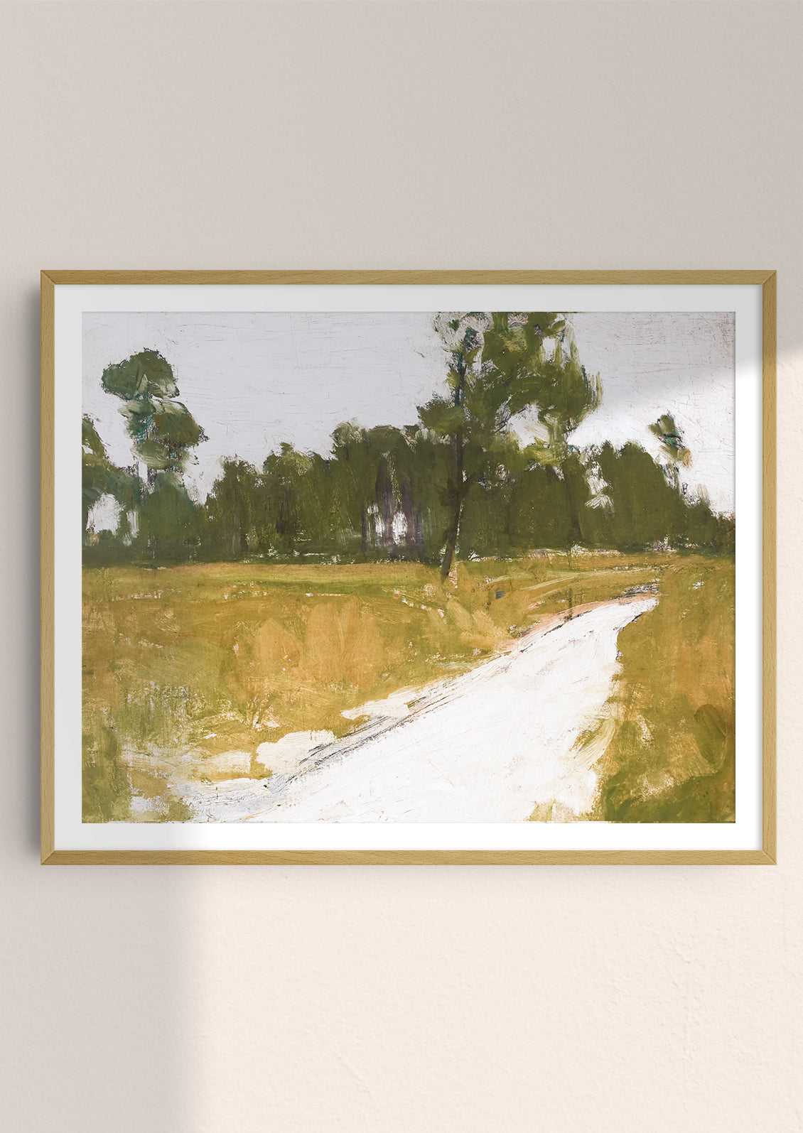 Road Along The Woods Print