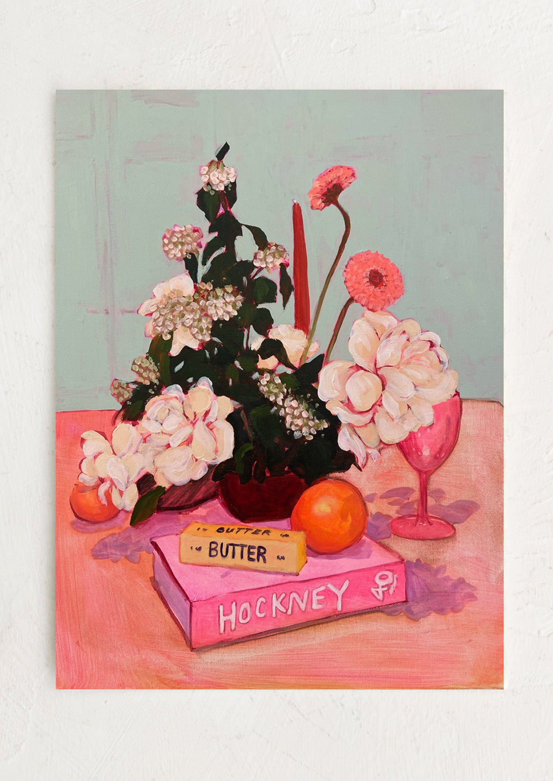 Still Life With Hockney Book Print