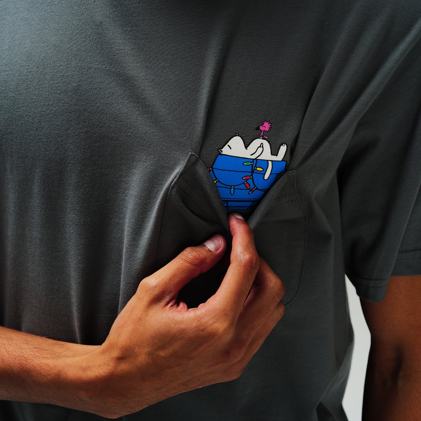 Christmas Nerm Pocket Tee (Charcoal)