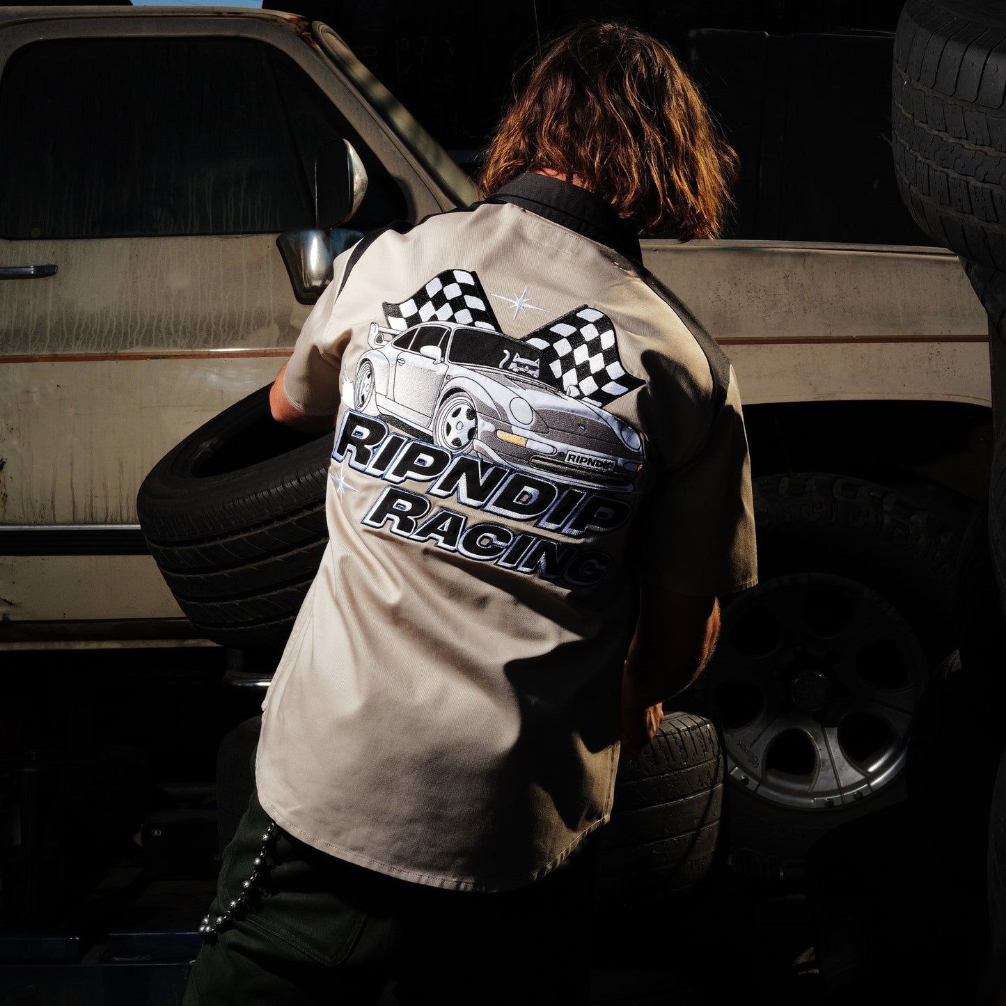 Ripnrace Button Up Shirt (Off White)