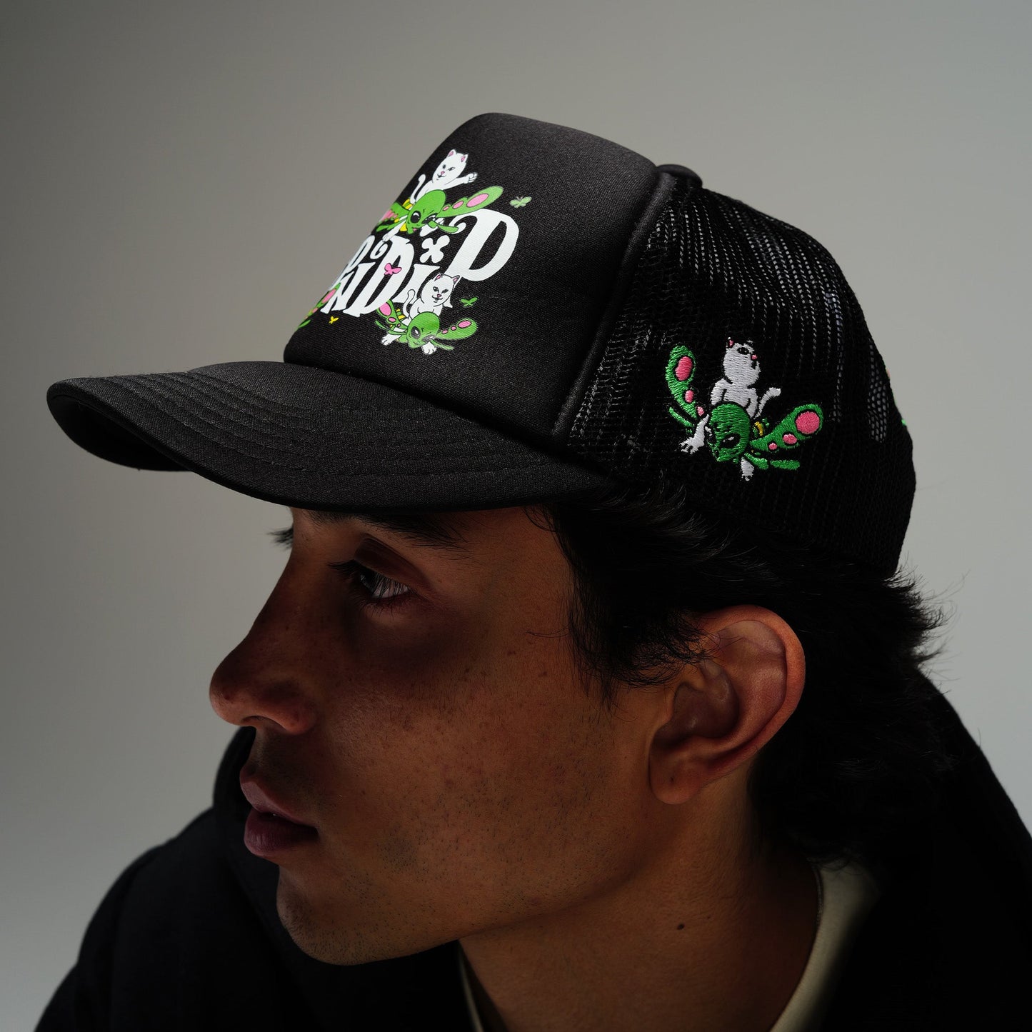 Fly Away Trucker Hat (Black)