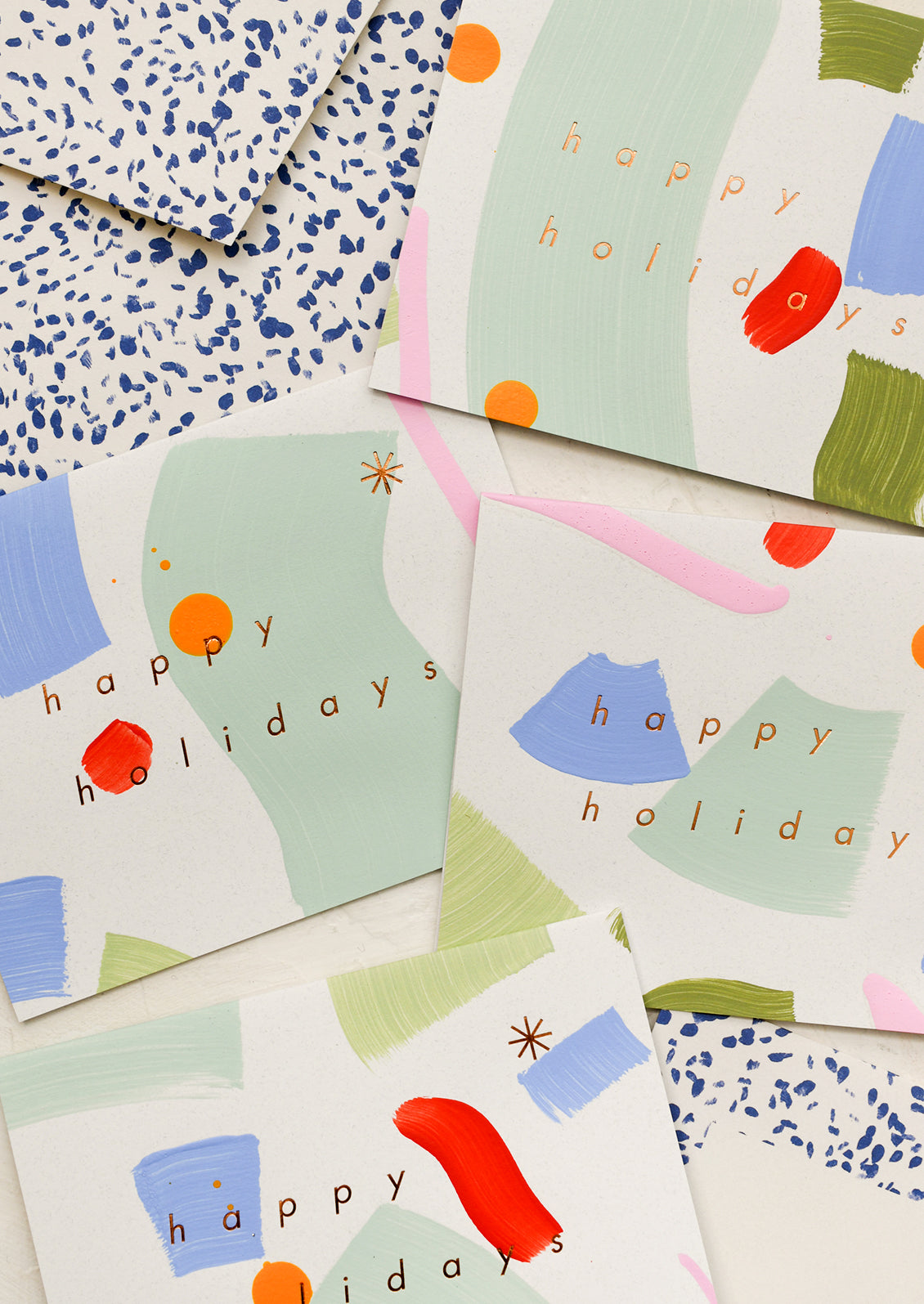 Holiday Confetti Painted Card