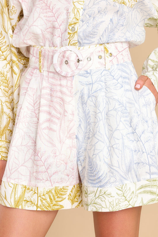 Hopes And Dreams Ivory Multi Print Shorts