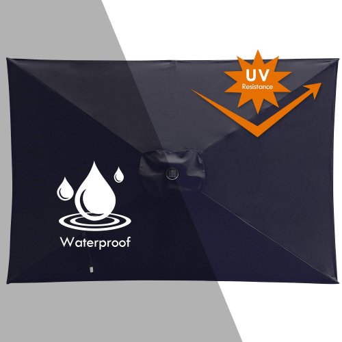 Hunter 6.5 ft. x 10 ft Patio LED Umbrella