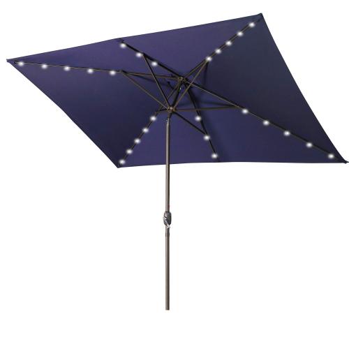 Hunter 6.5 ft. x 10 ft Patio LED Umbrella