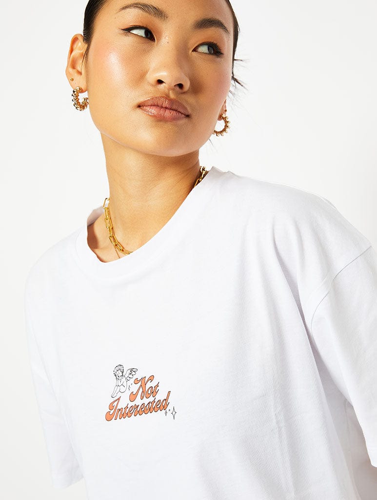 I Dont Fancy You White Oversized T-Shirt in White