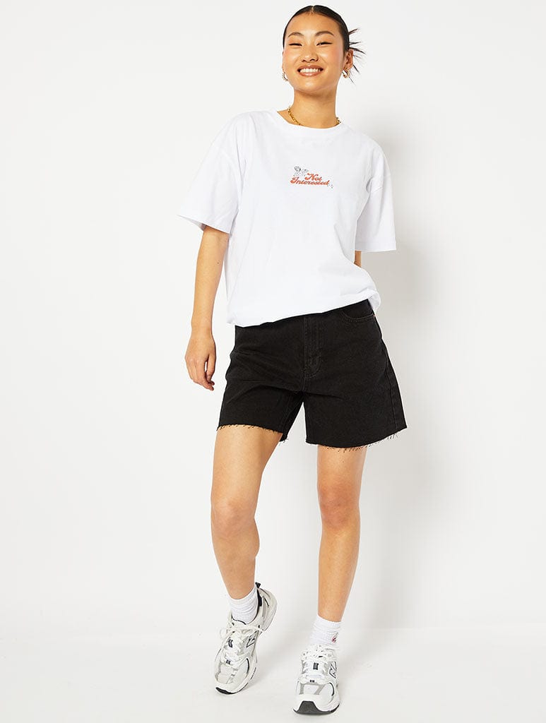 I Dont Fancy You White Oversized T-Shirt in White