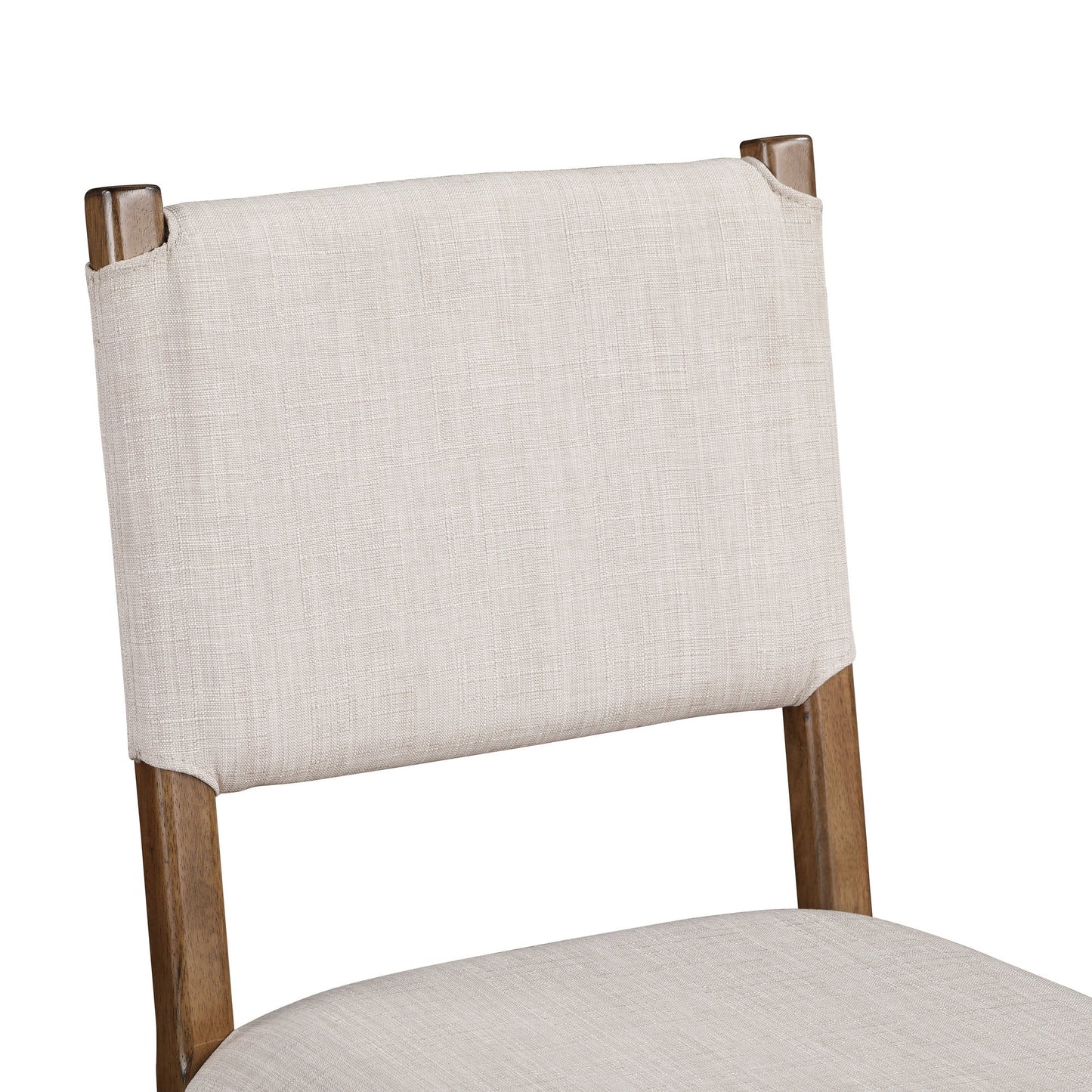 Upholstered Counter Chair with Footrest and Open Back, Set of 2