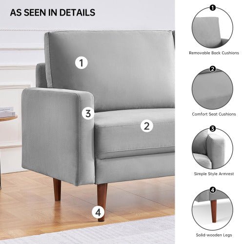 Ian 69" Upholstered Sofa Couch