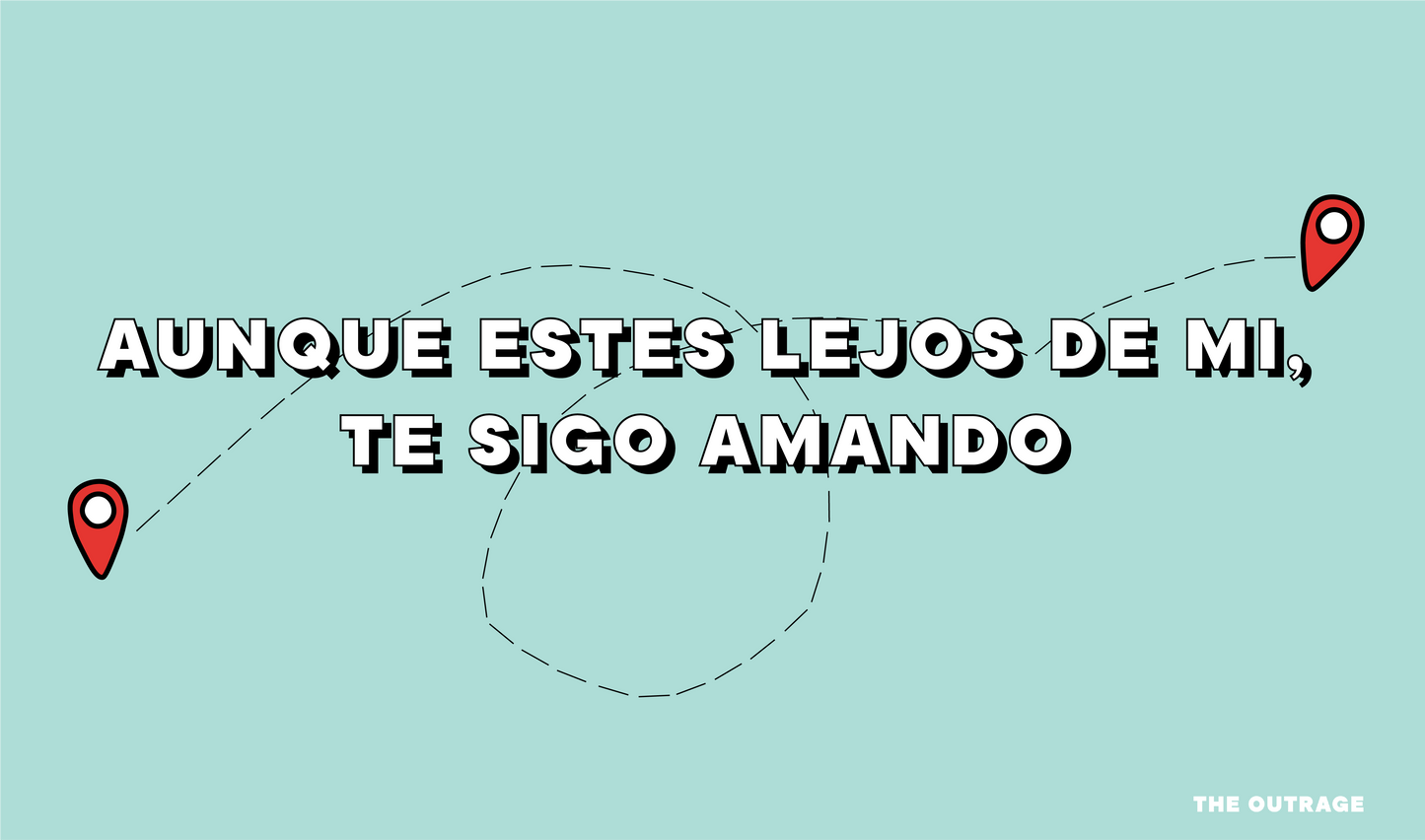 Aunque Estés Lejos De Mí Te Sigo Amando Postcard