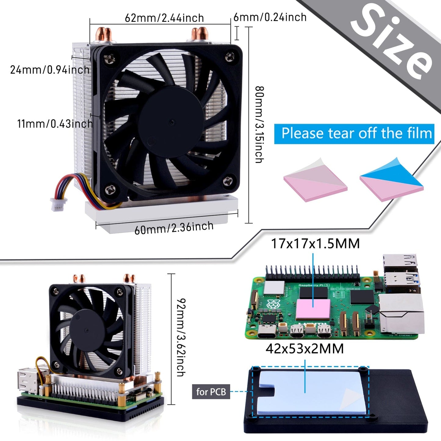 ICE Tower Plus Cooler for Raspberry Pi 5