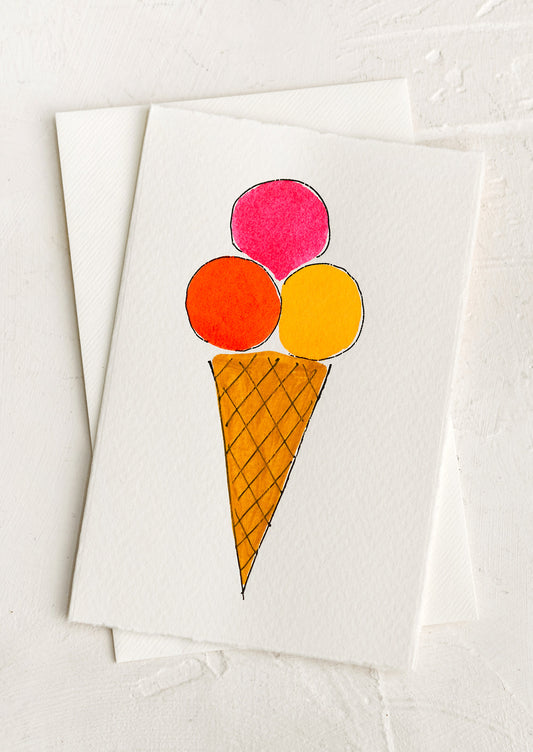 Ice Cream Cone Blank Card
