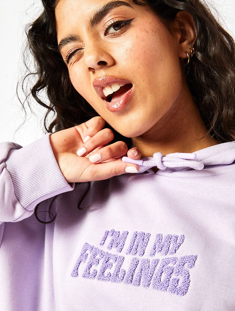 In My Feelings Lilac Oversized Hoodie