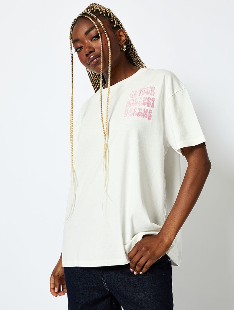 In Your Wildest Dreams T-Shirt in Ecru