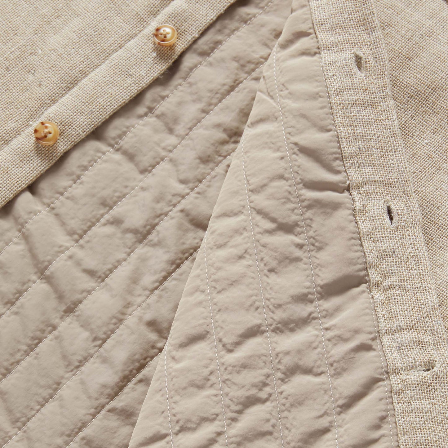 The Lined Utility Shirt in Oat Donegal