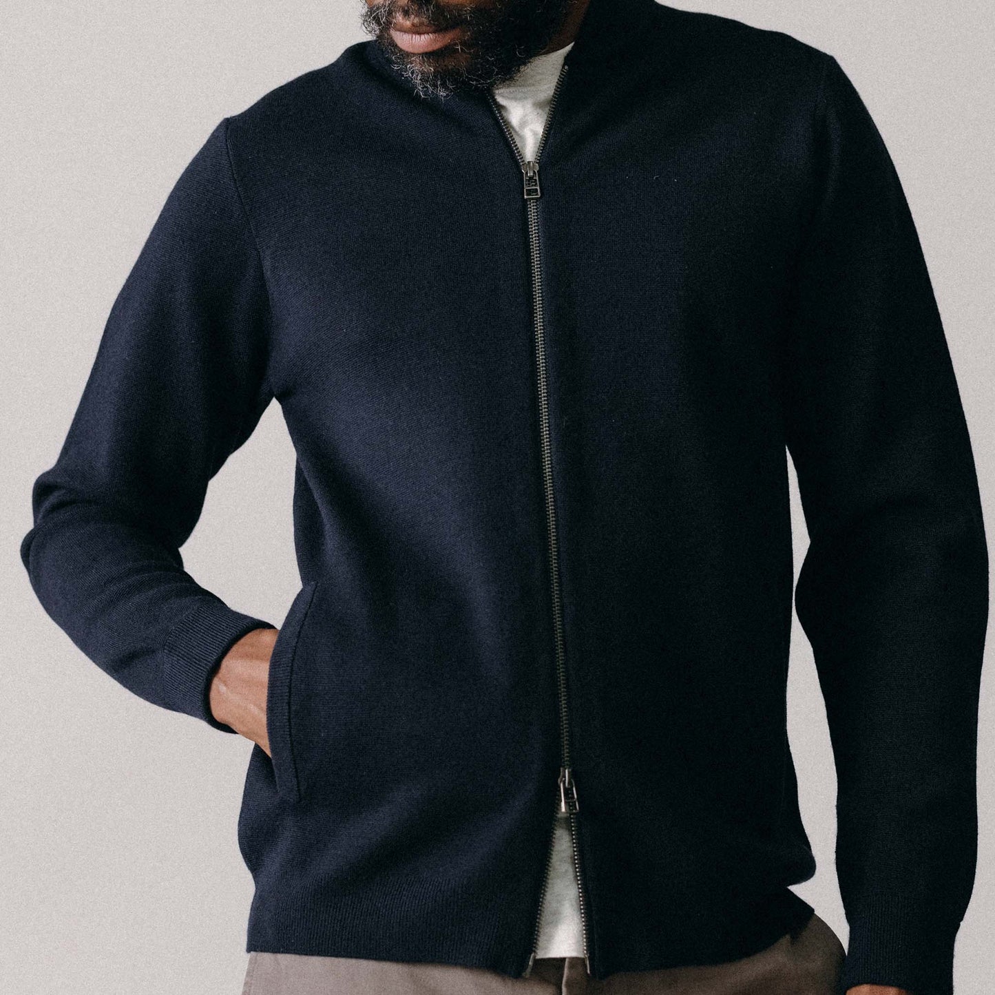 The Portola Bomber in Midnight Merino