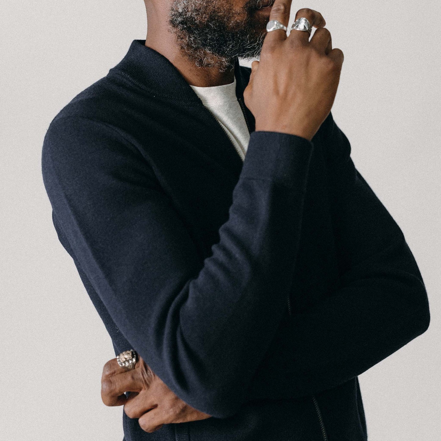 The Portola Bomber in Midnight Merino