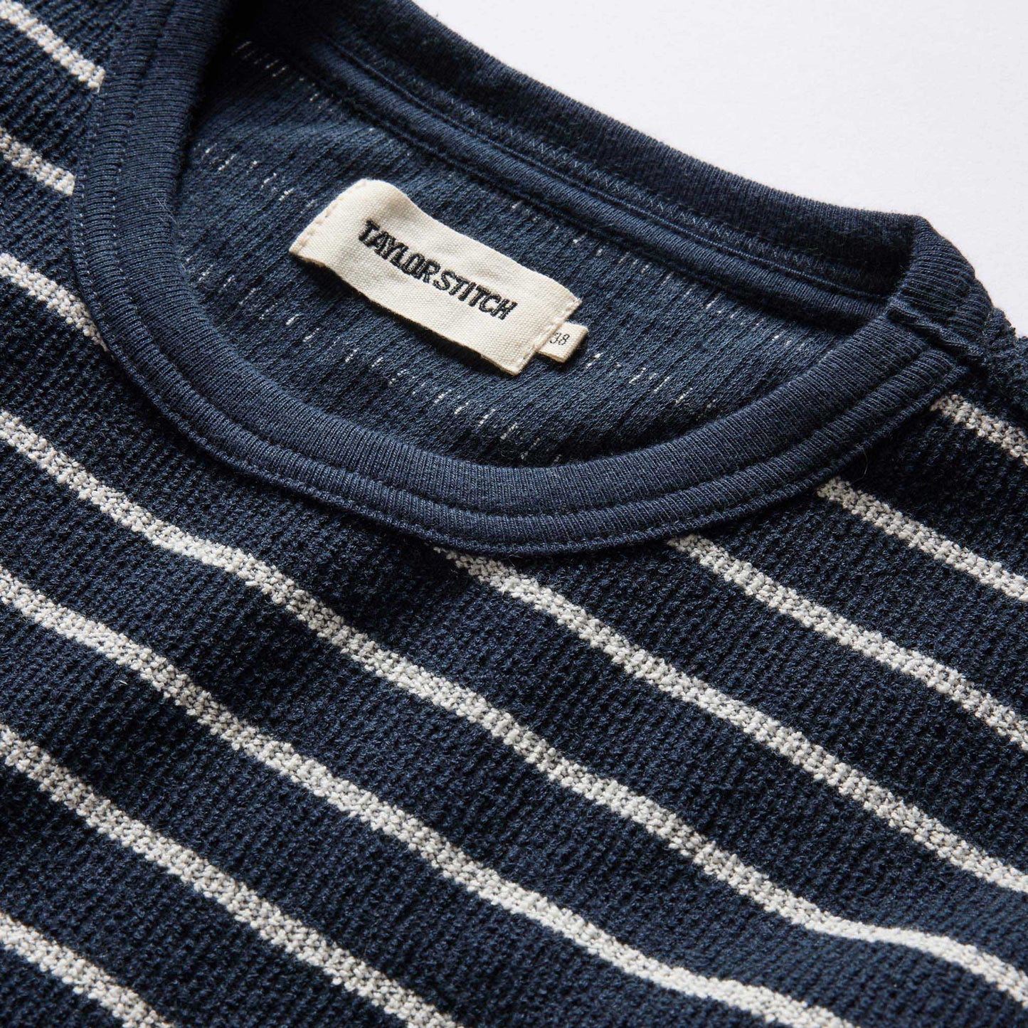 The Adams Crew in Dark Navy Stripe Reverse Terry