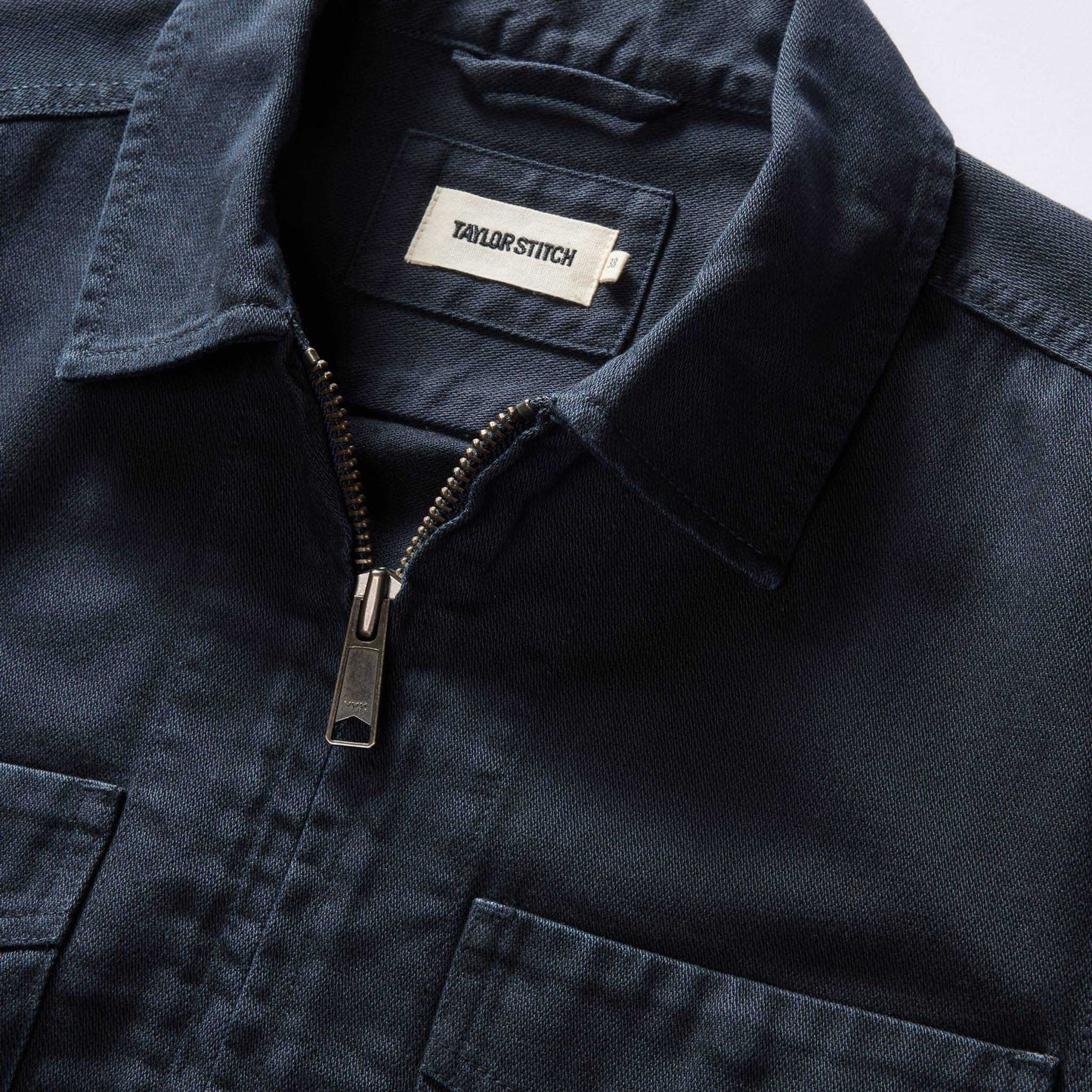 The Station Jacket in Dark Navy Broken Twill