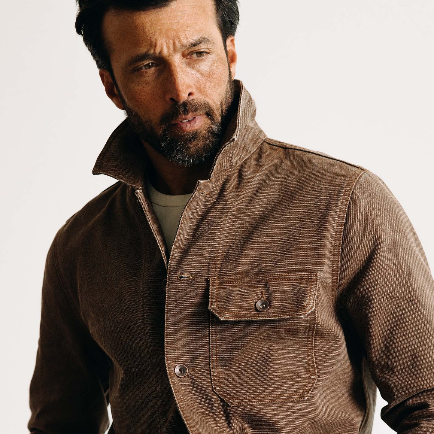 The Fremont Jacket in Aged Penny Chipped Canvas