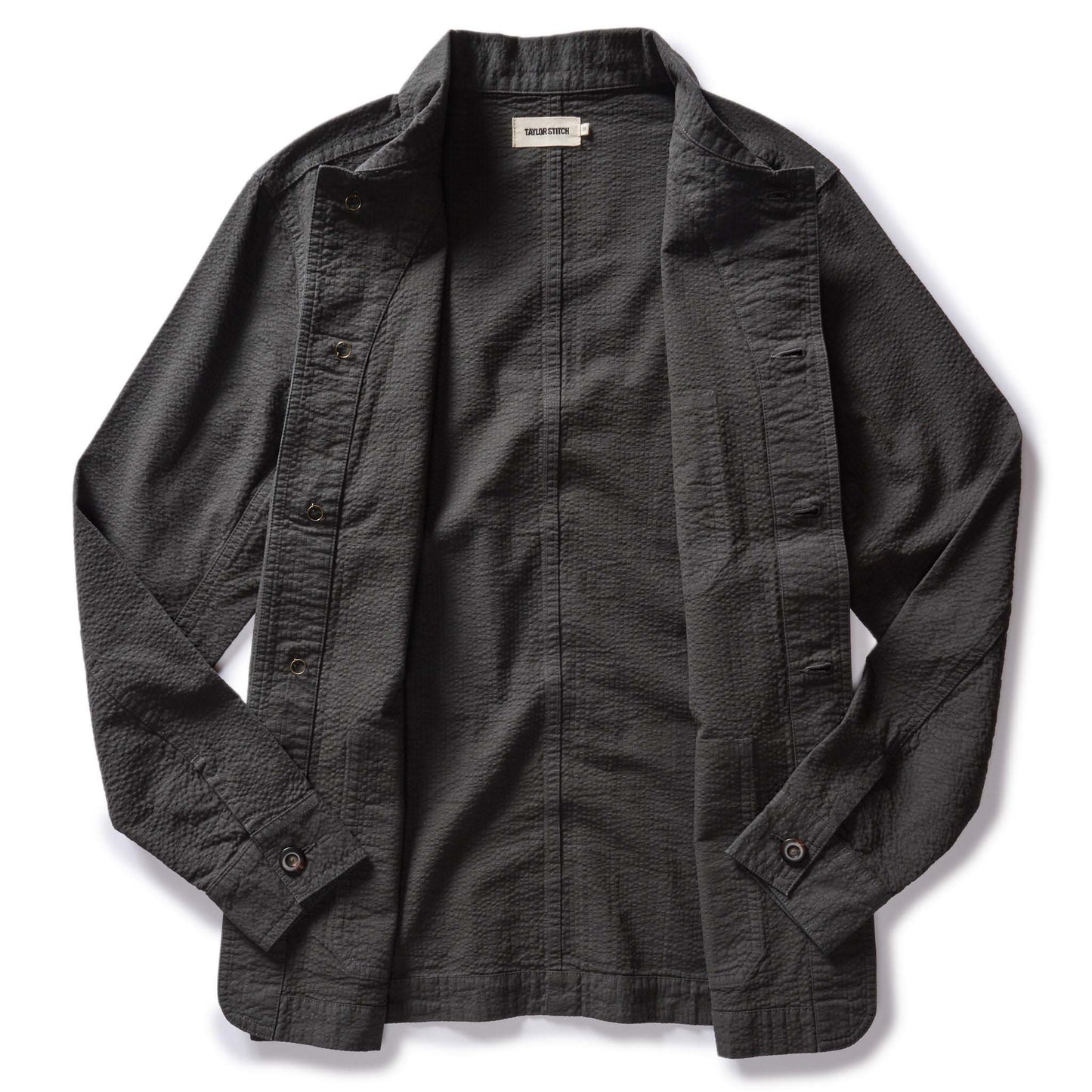 The Ojai Jacket in Faded Black Seersucker