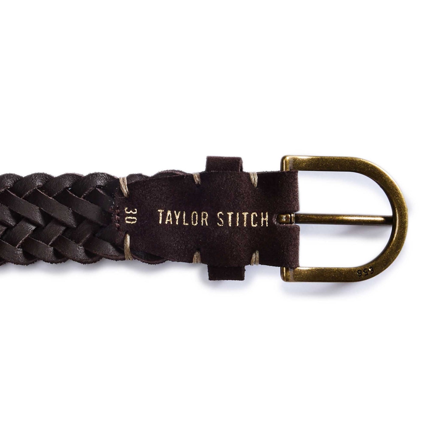 The Braided Belt in Chocolate Suede