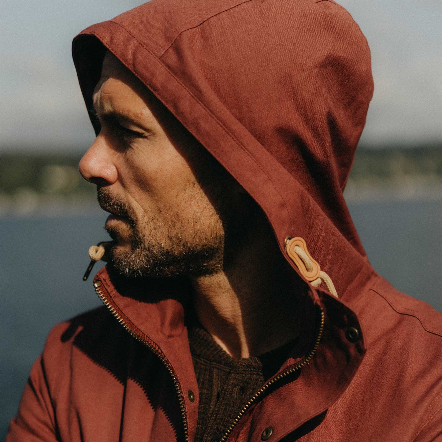 The Explorer Jacket in Red Wine Dry Wax