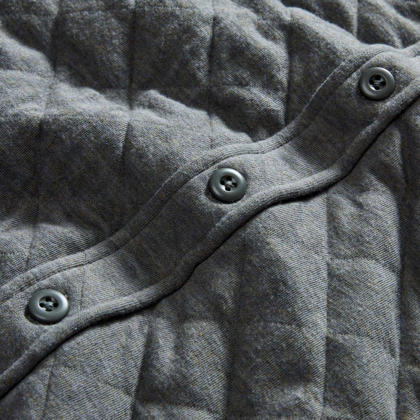 The Fall Line Overshirt in Heather Ash Quilted Jersey