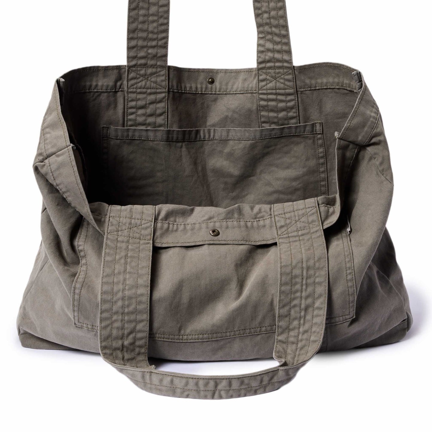 The Foundation Tote in Organic Smoked Olive