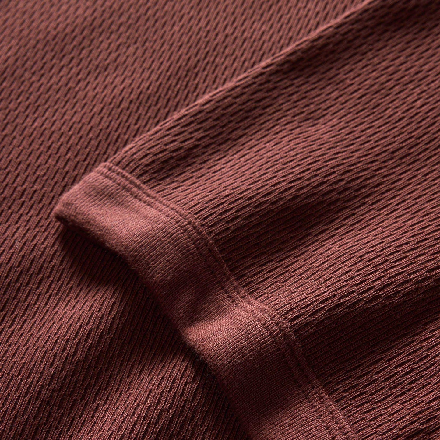 The Organic Cotton Short Sleeve Crew in Burgundy Waffle