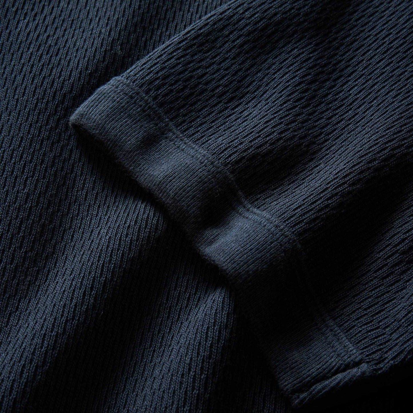 The Organic Cotton Short Sleeve Crew in Dark Navy Waffle