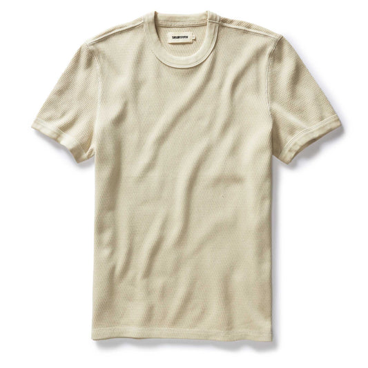 The Organic Cotton Short Sleeve Crew in Vintage White Waffle