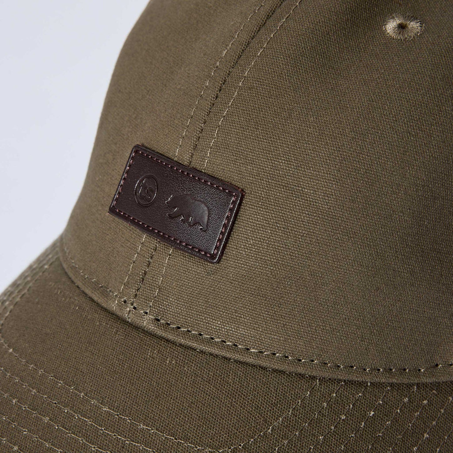 The Pathfinder Cap in Fatigue Olive Dry Wax