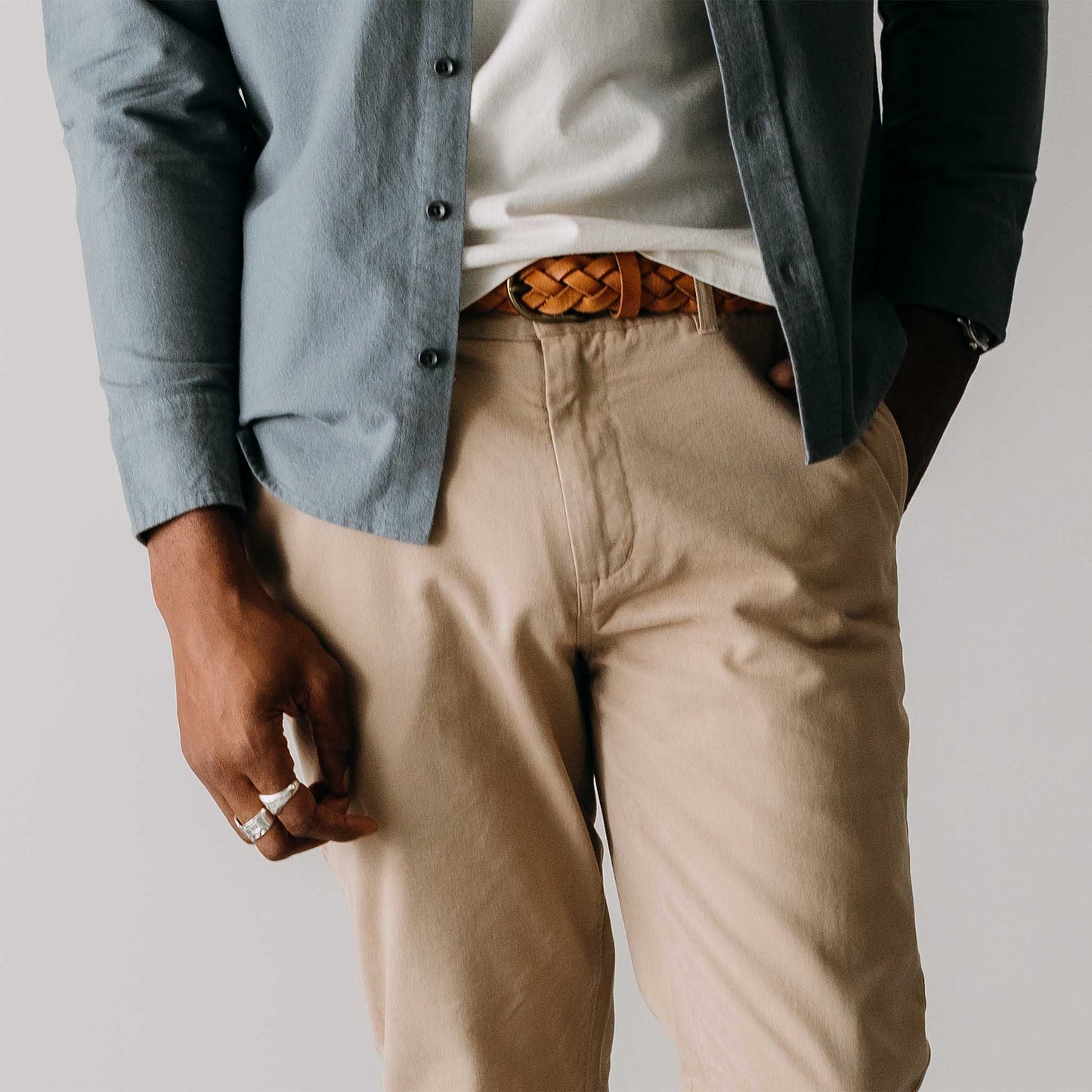 The Slim Foundation Pant in Organic Khaki