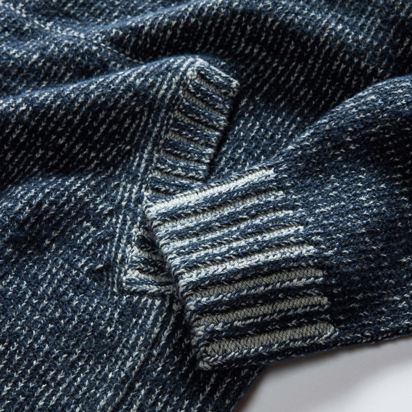 The Headland Pullover Sweater in Marled Navy