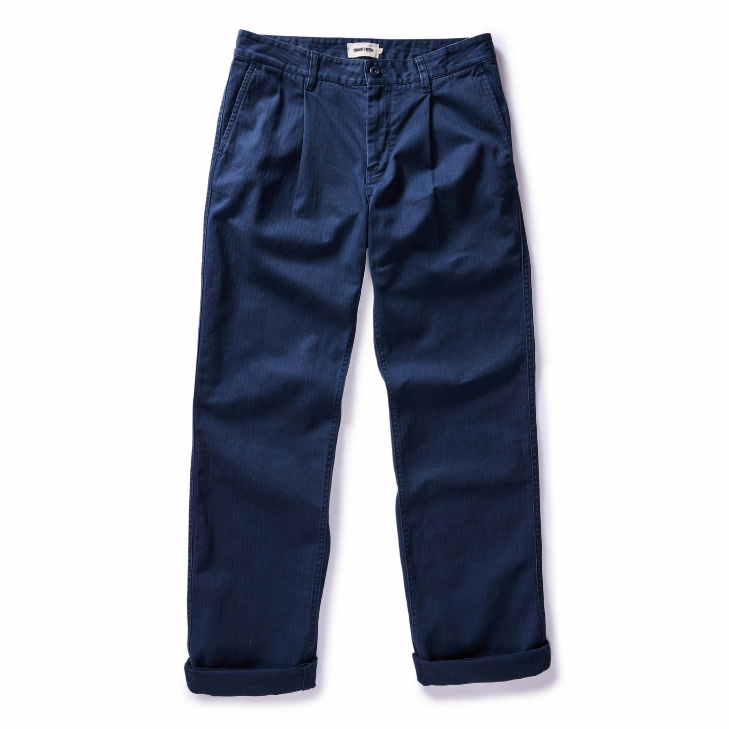 The Matlow Pant in Dark Navy Herringbone