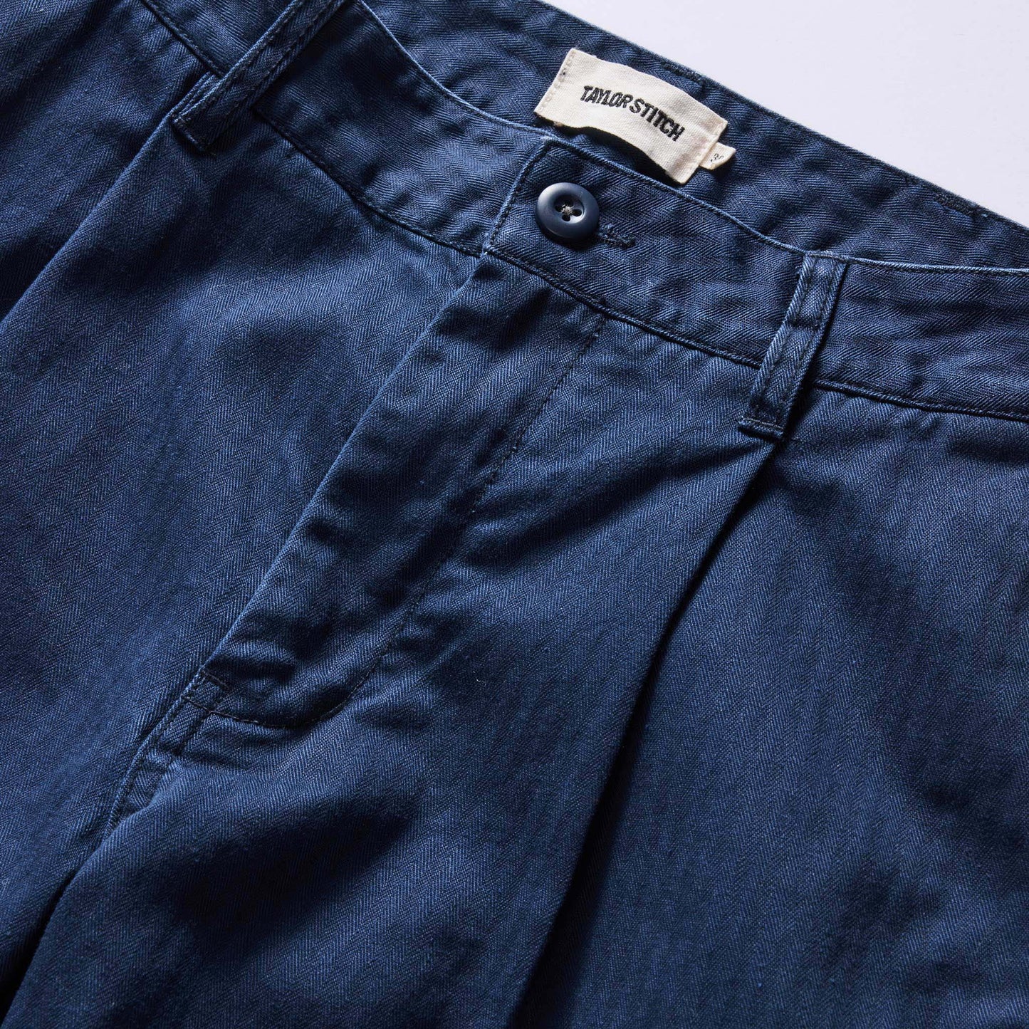 The Matlow Pant in Dark Navy Herringbone