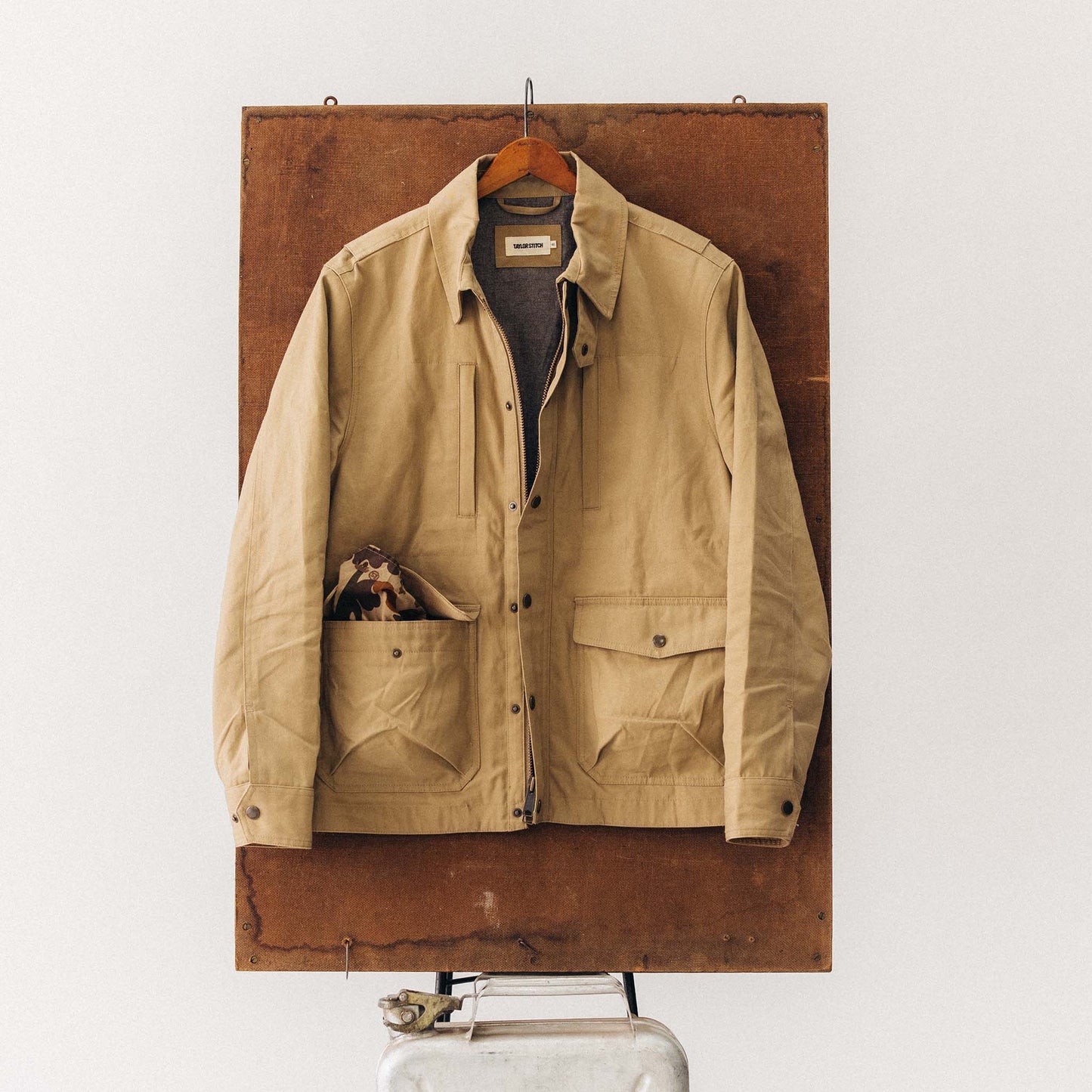The Pathfinder Jacket in Khaki Dry Wax