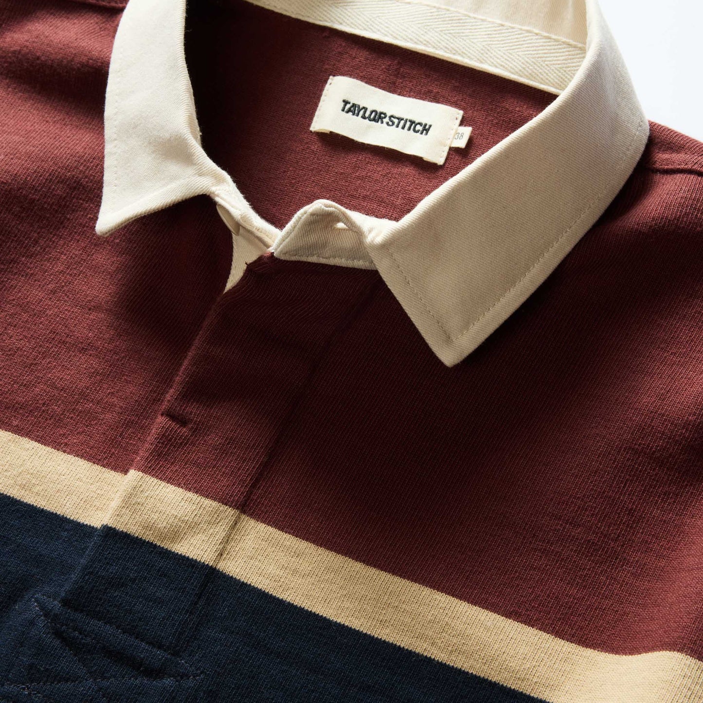 The Rugby Shirt in Dried Cherry Stripe